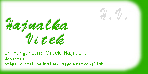 hajnalka vitek business card